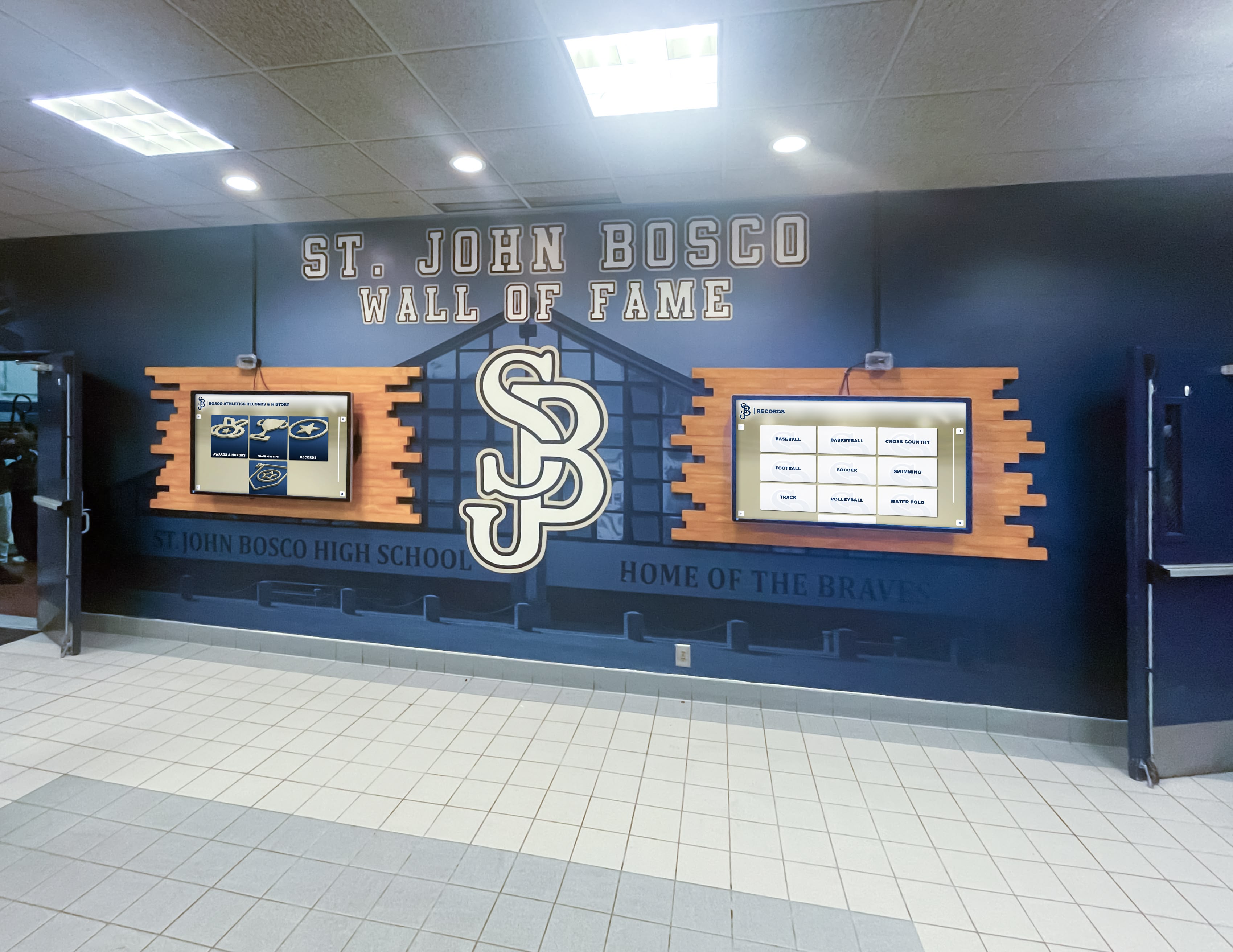 Recognition wall display